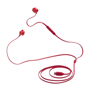 JBL Tune 305C USB - Red - Wired Hi-Res Earbud Headphones - Detailshot 3